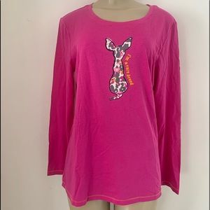 Hue hot pink pajama top